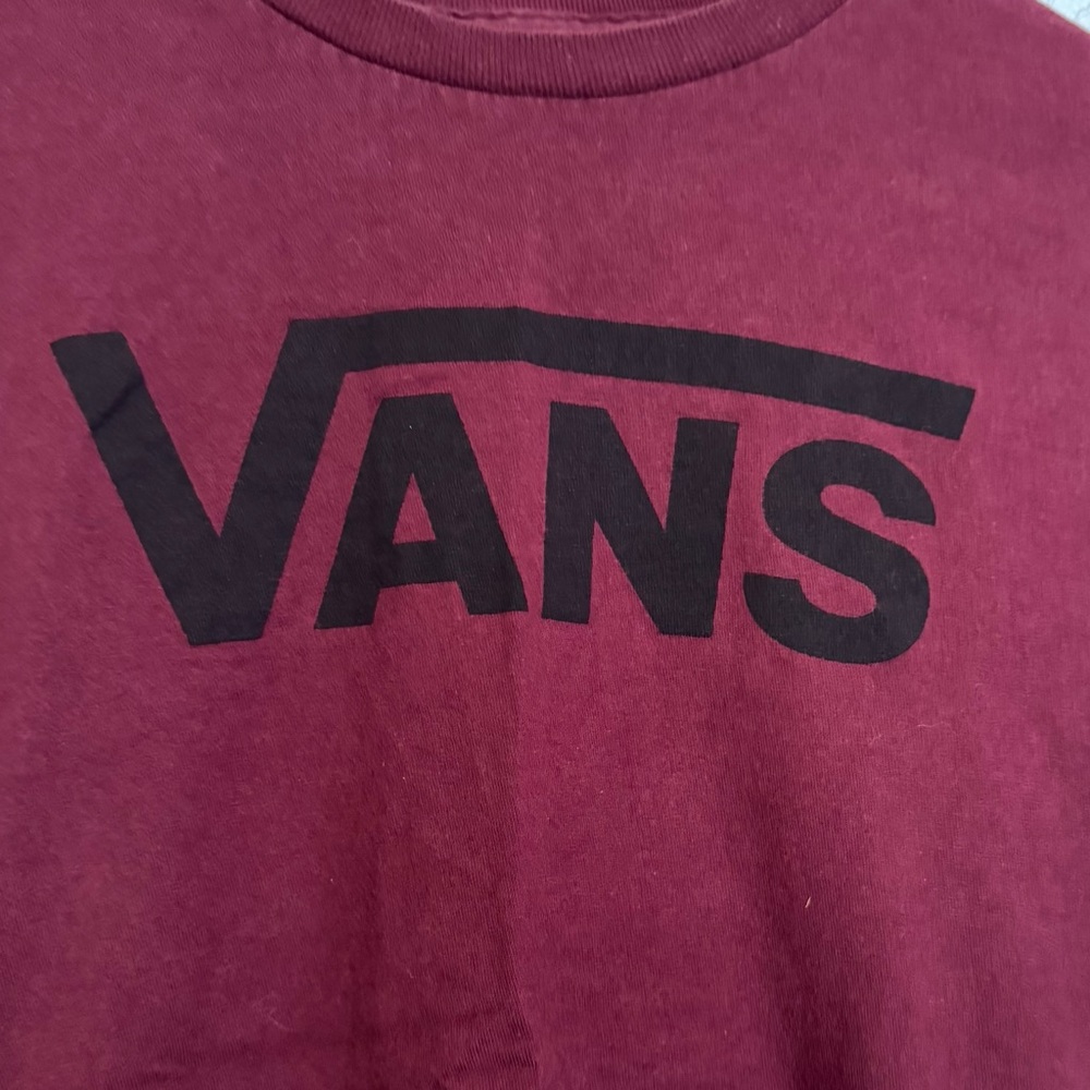 Vans Classic Burgundy T-Shirt , Adult Size S Small,‎ Cotton Blend